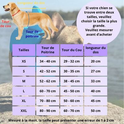 Securinage gilet de sauvetage chien six tailles