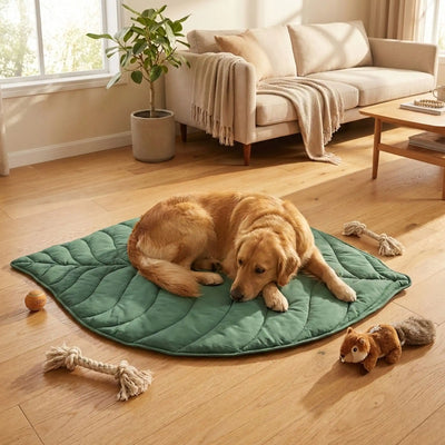 tapis rafraichissant feuille vert