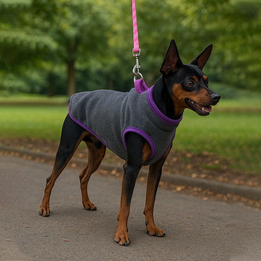Chien arreter manteau pour chien gris