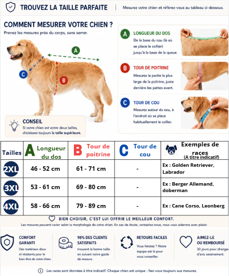ColdProtect grande tailles manteau pour chien