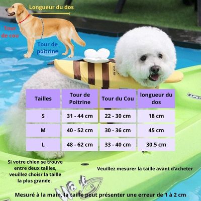 Floatingbee gilet de sauvetage chien 3 tailles