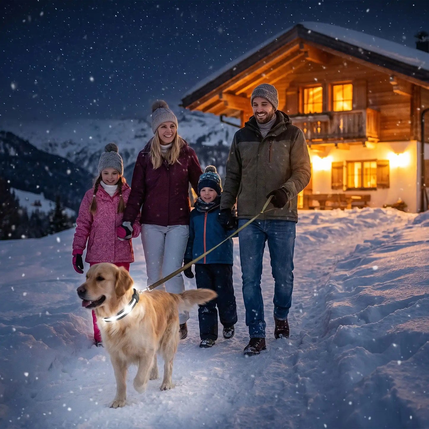 Koba sortie chien nuit montagne collier lumineux chien