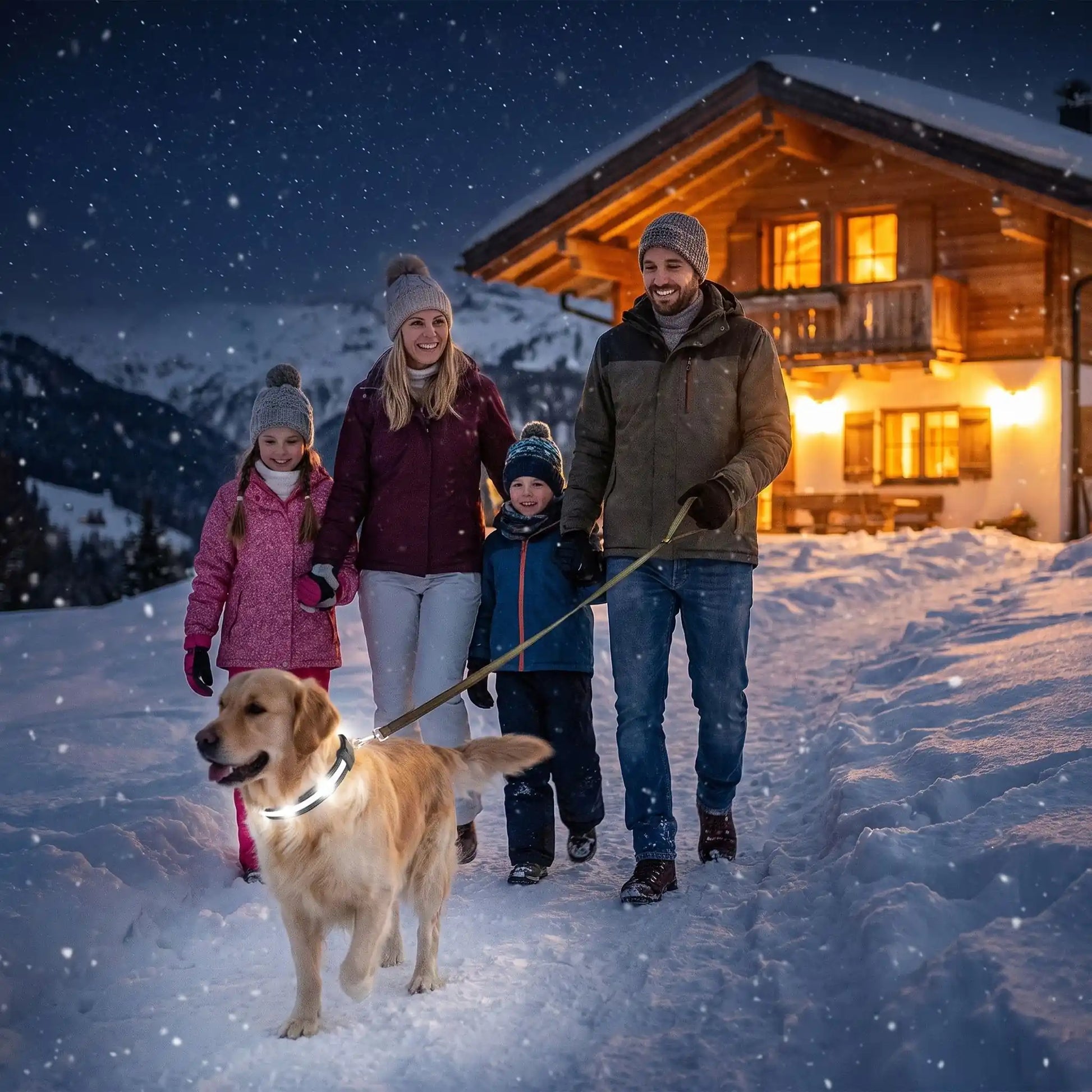 Koba sortie chien nuit montagne collier lumineux chien