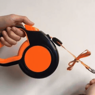 Laisse enrouleur pour chien gif présentation