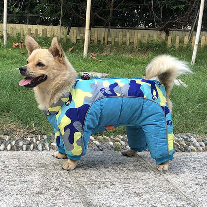 Manteau pour chien combinaison bleu