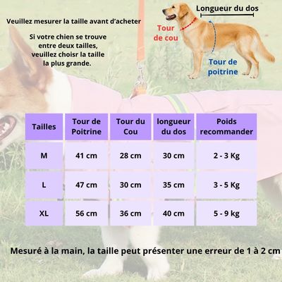 Patapluie imperméable pour chien taille