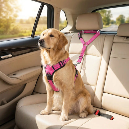 Securidog rose ceinture de sécurité pour chien