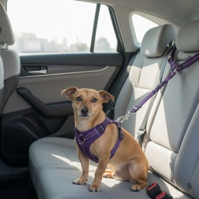 Securpaw ceinture de sécurité pour chien violet