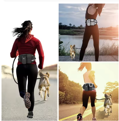 WalkingBanana femme fait sport laisse canicross