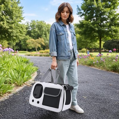 AristoDog Sac de transport pour Chien noir et blanc sobriété