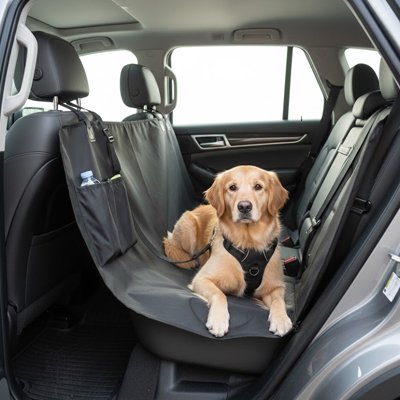 AutoPaw Housse voiture chien allongé sur banquette arrière