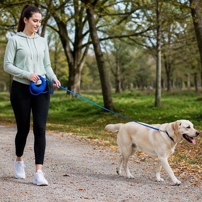 Balade du chien avec Longe pour Chien bleu marine