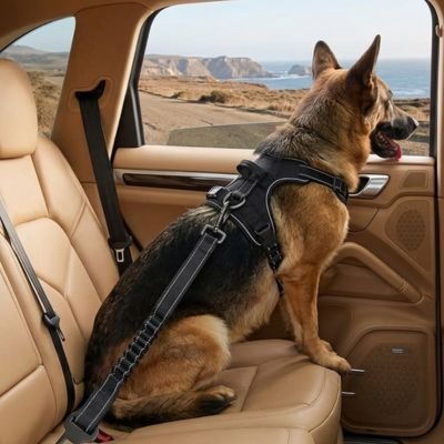 BarkBelt Ceinture de sécurité pour chien ajustable et solide