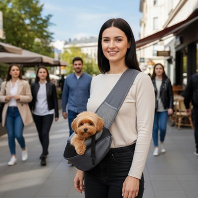 BelleTruffe Sac de transport pour Chien en bandoulière