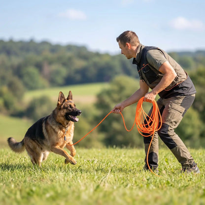 Berger allemend travail longe pour chien