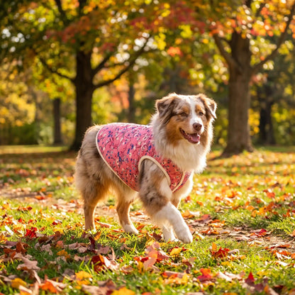 Berger Australien se balade parc automne manteau  chien
