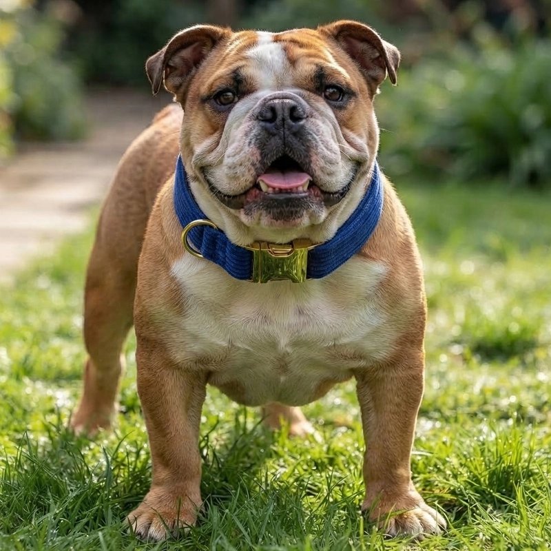 Bouledogue Anglais balade Collier Pour Chien bleu