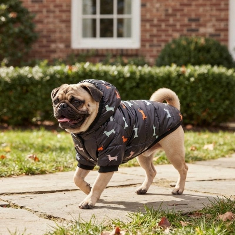 Bouledogue porte Manteau Chien noir