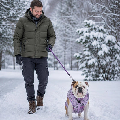 Bouledogue promène en montagne Manteau pour Chien
