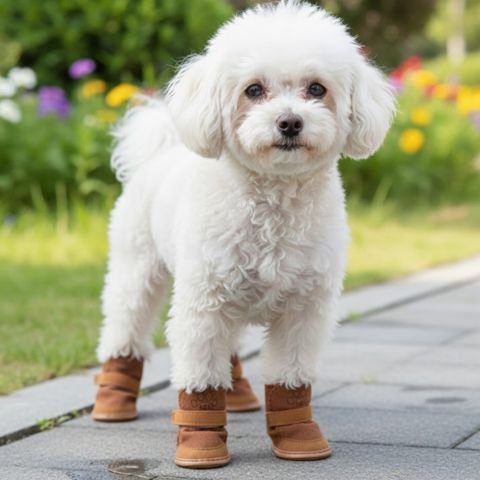 Chaussure pour Chien marron caramel 