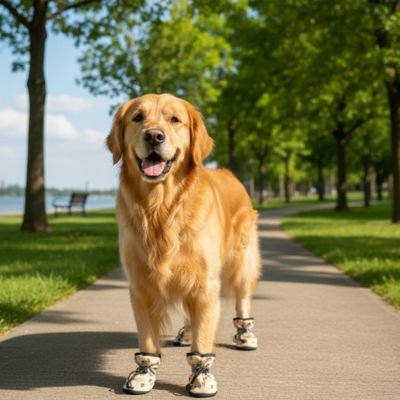 Chaussures pour Chien beige et noir