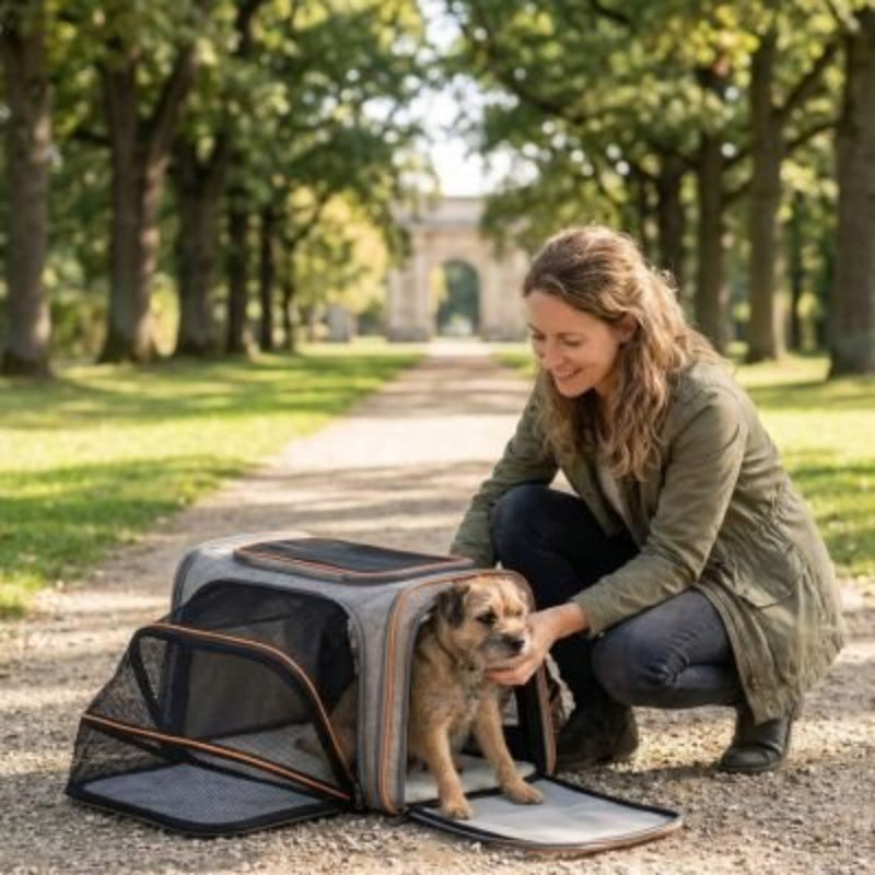 chien dans Sac de transport pour Chien va sortir et promener