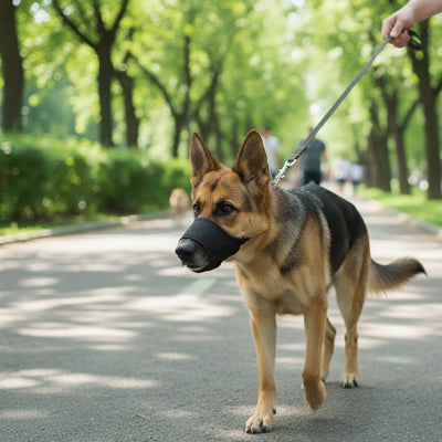Chien- laisse marche museliere pour chien