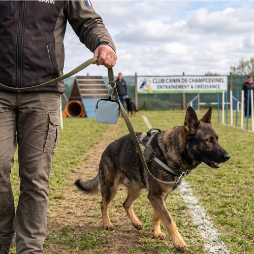 Chien maître entraînement dresseur porte sac de friandises pour chien