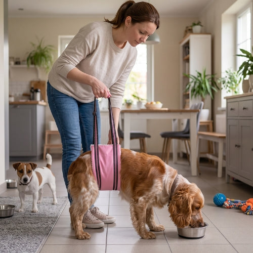 Chien mange maintenue harnais de levage pour chien