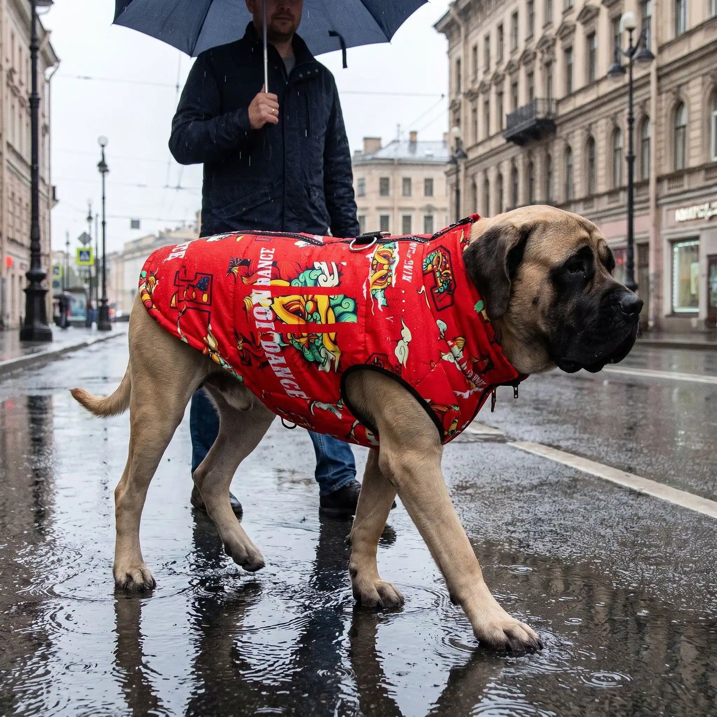 Chien mastiff Anglais marche imperméable pour chien