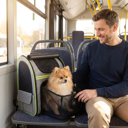 Chien poméranien bus sac à dos pour chien