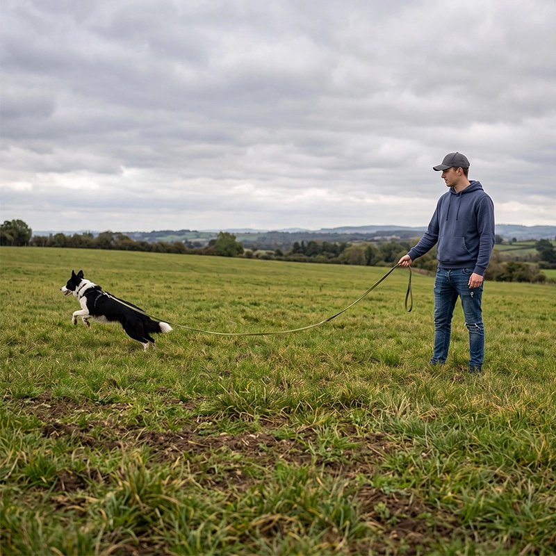 Chien race Collie se balade dans la nature Longe pour Chien