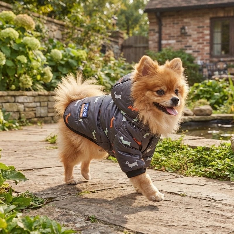 Chien se balade par temps ensoleiller hivers Manteau Chien