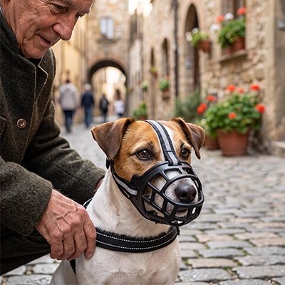 chien se porte sa Muselière pour chien​