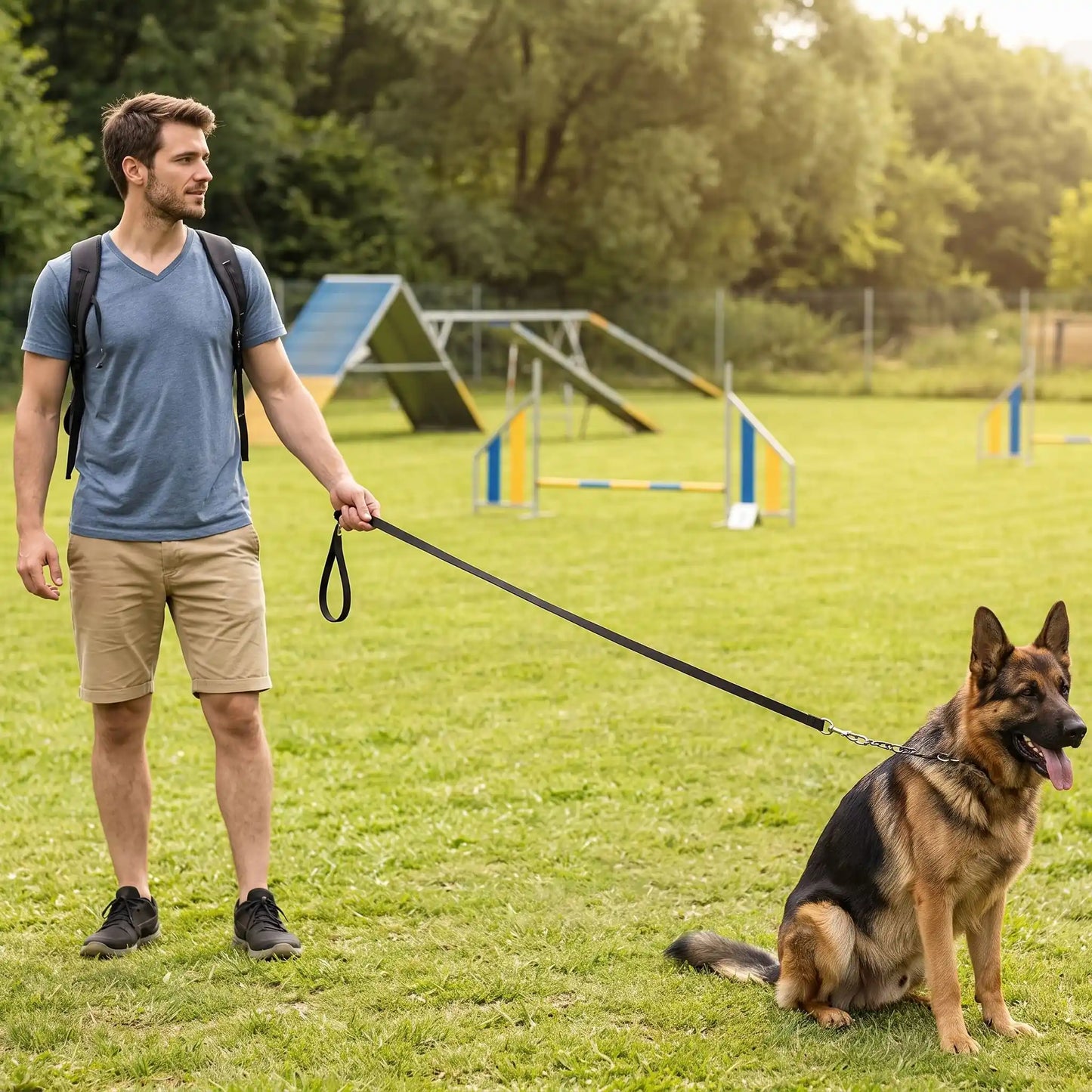 Chien terrain dressage longe pour chien