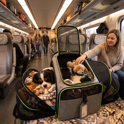 Train voyage sac de transport pour chien