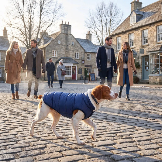 Chien traverse place village manteau pour chien