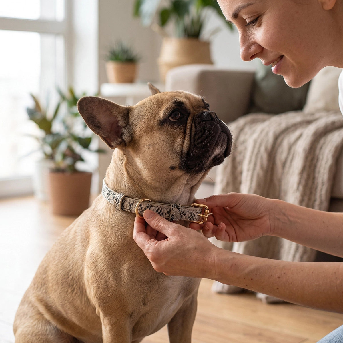 Collier Chien de style léopard 