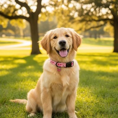 Collier chiot rembourré ajustable 