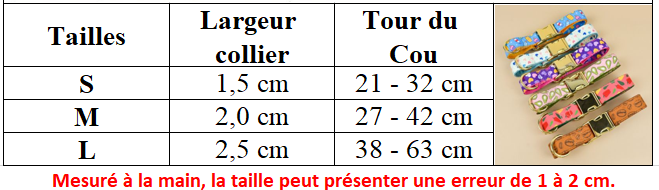 Collier chiot six couleurs design