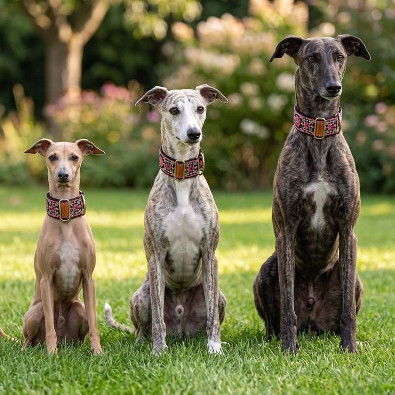 Collier pour Chien sur trois chien taille différente