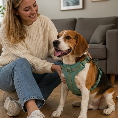 Confort+ ajustement du Harnais pour Chien dans la maison