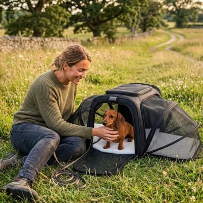 dans la nature un sac de transport pour Chien