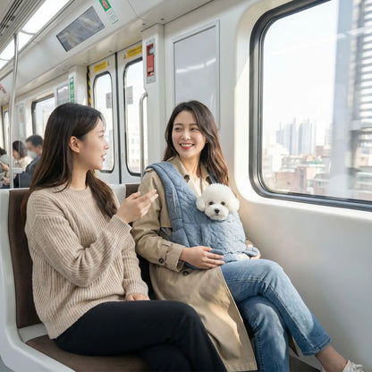 Deux nouvelles copines métro sac de transport pour chien