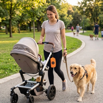 Distributeur de sac à crotte attaché poussette