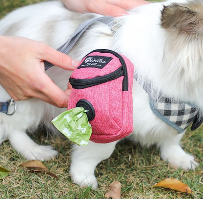 Distributeur de sac rose attache chien