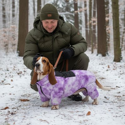 Drys promenade en forêt enneigée Manteau chien 