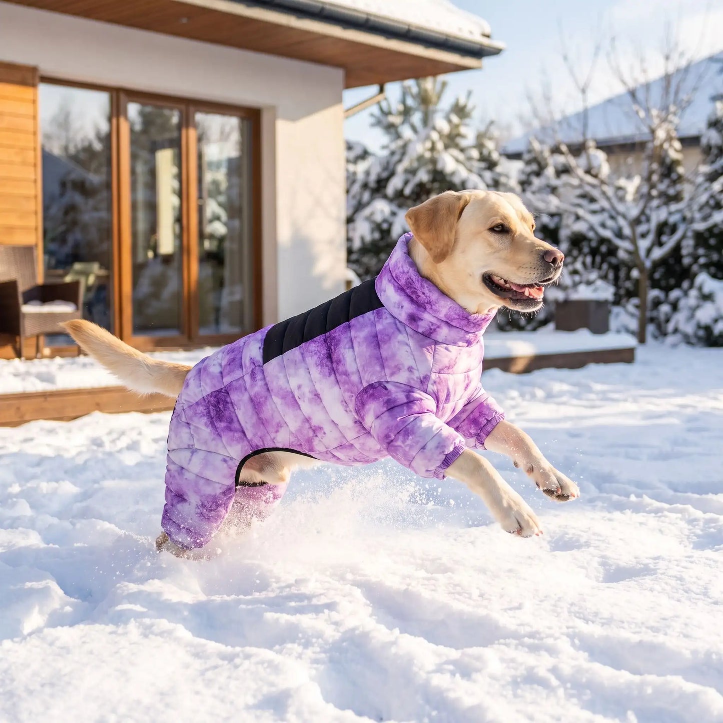 Dryscombi chien saute neige manteau chien