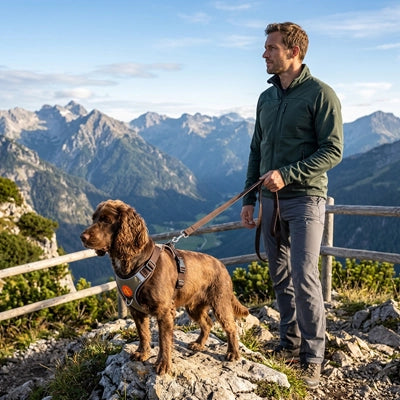 Ergo léger chien montagne regarde paysage harnais pour chien