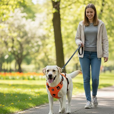 Ergo style harnais chien orange